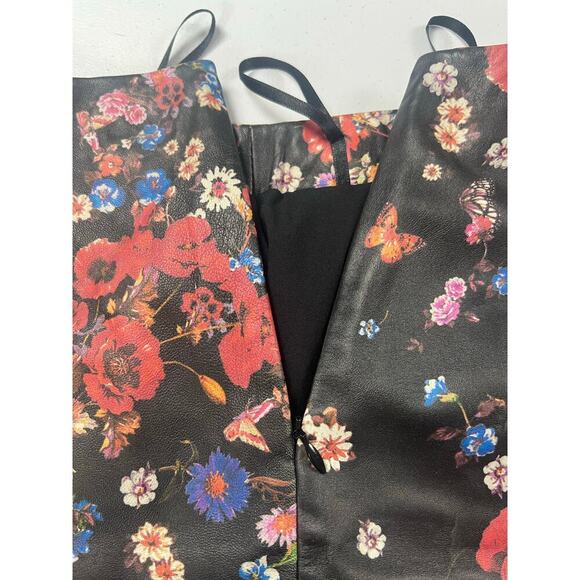 The Kooples Lamb Leather Floral Skirt - Size 36 - As Seen on TV - Picture 5 of 10